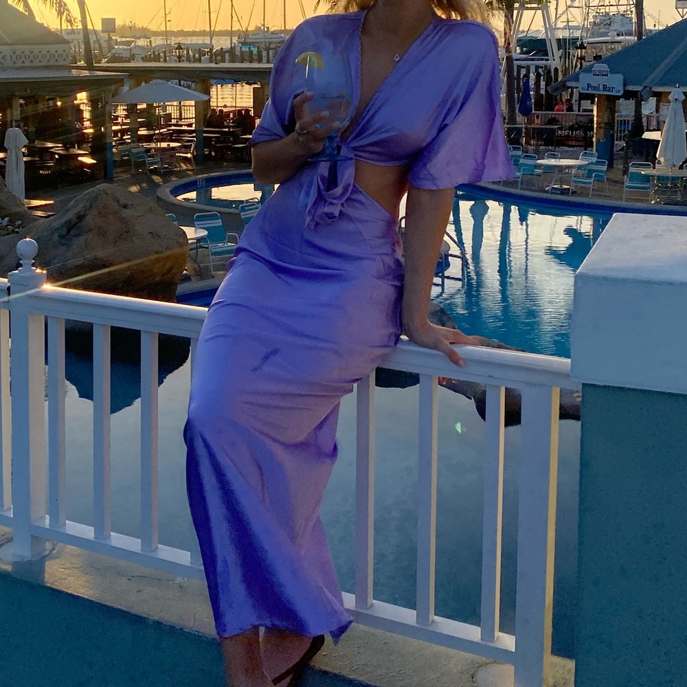 Runaway purple dress